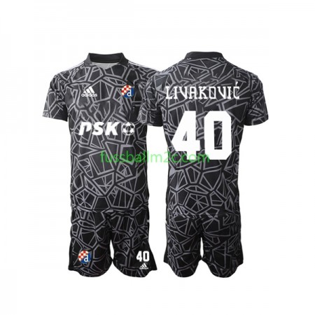 Fußballtrikots Dinamo Zagreb Livakovic 40 Torwart Kinder Heim Trikotsatz 2022-2023